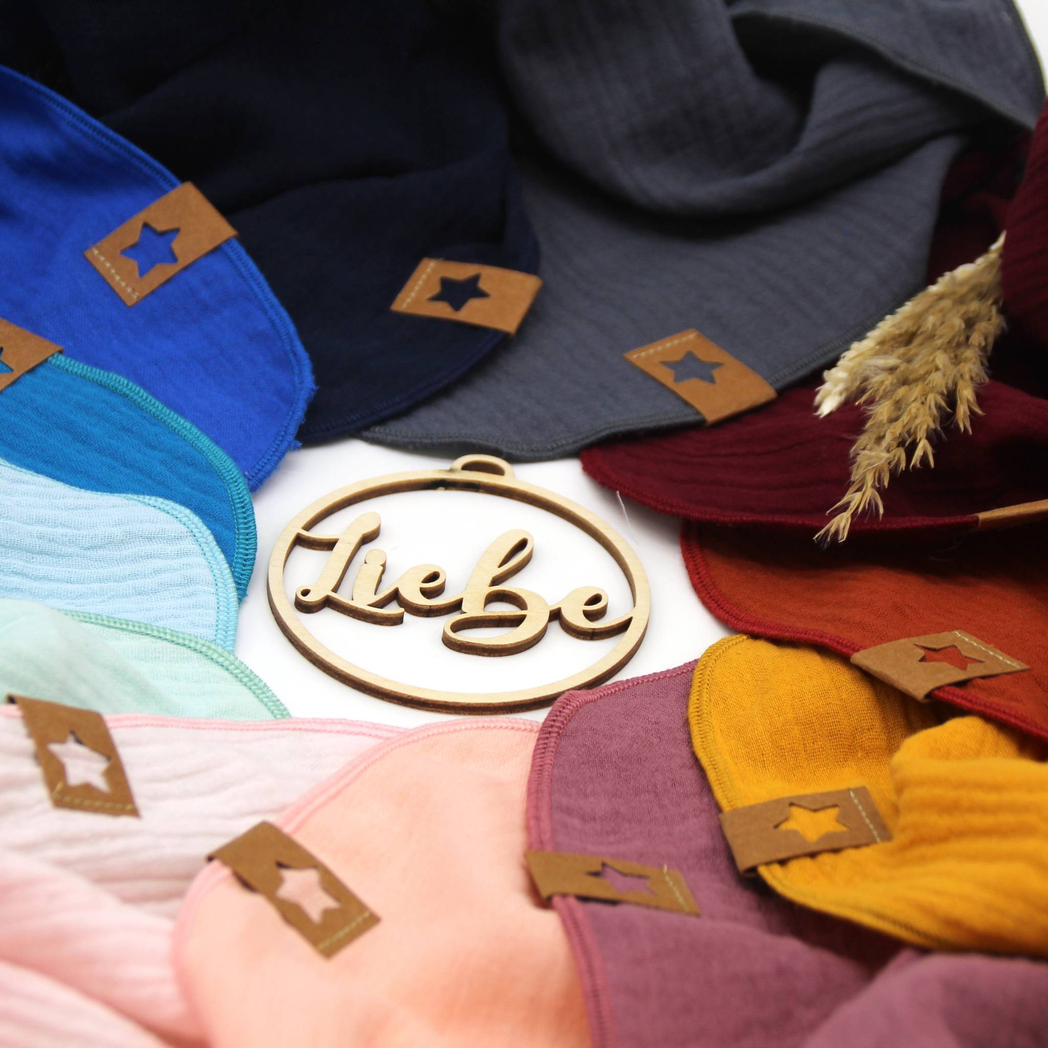 Musselintücher in 12 verschieden Farben