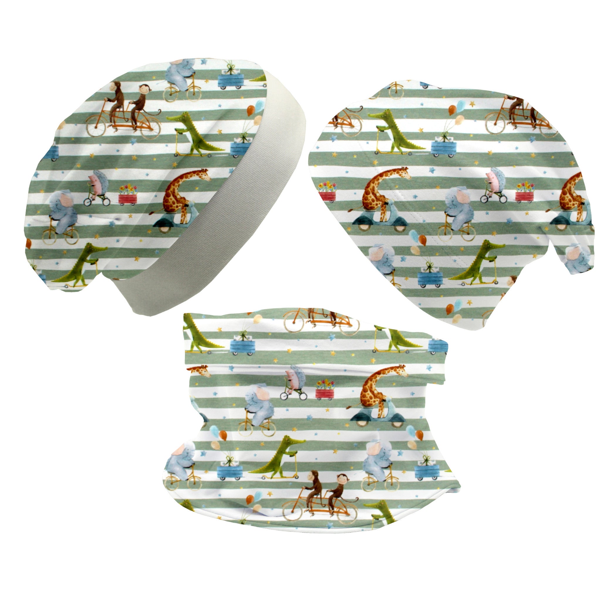 Beanie und Loop Set für Babys und Kinder "Tierausflug"