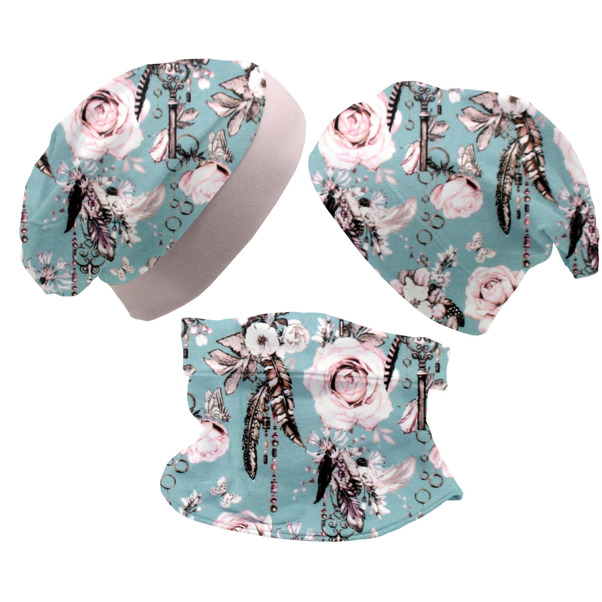 Beanie und Loop Set für Babys und Kinder "sweet keys"