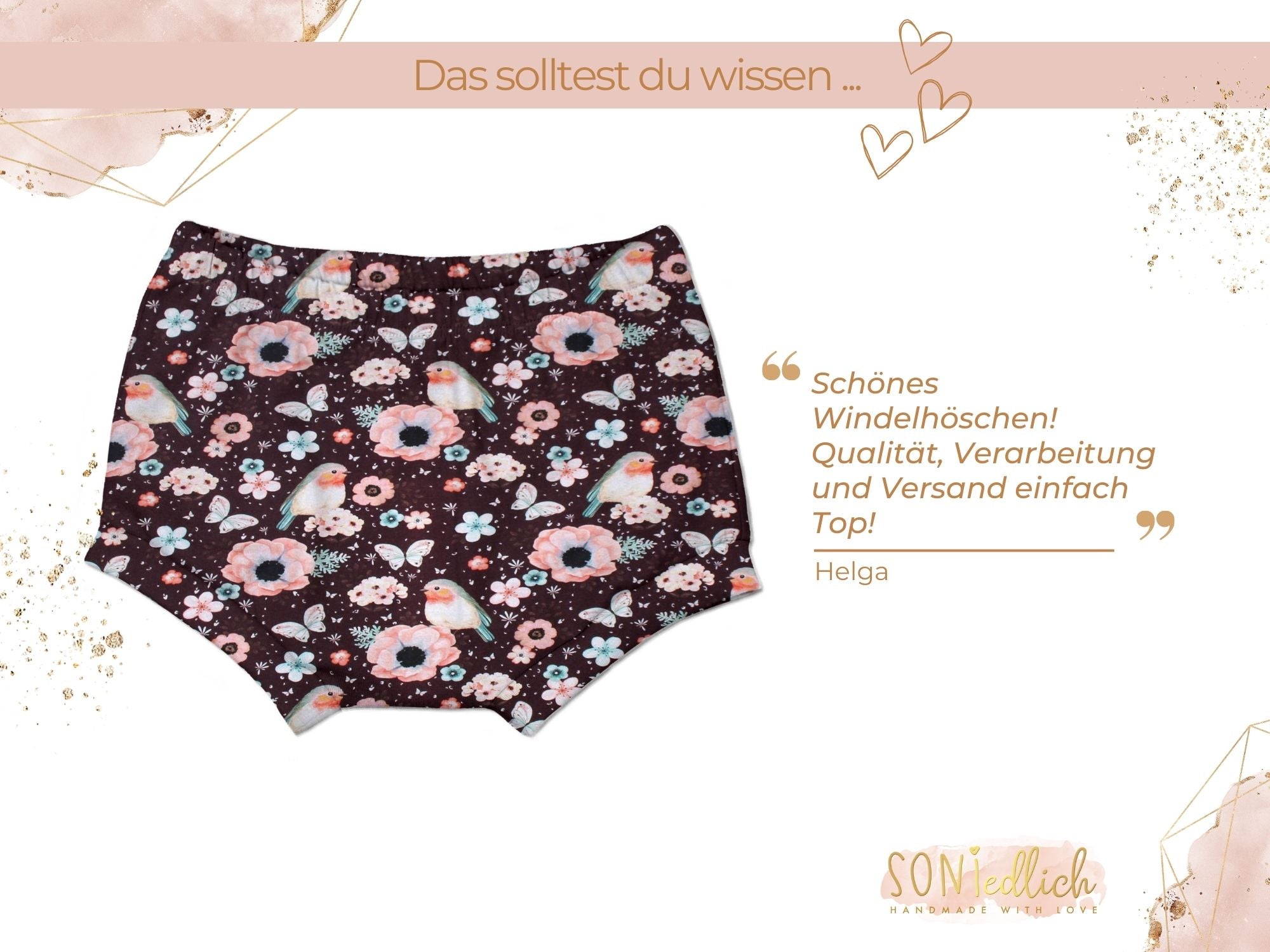 Bummie für Babys und Kinder „little birds, cherry“ Bewertung