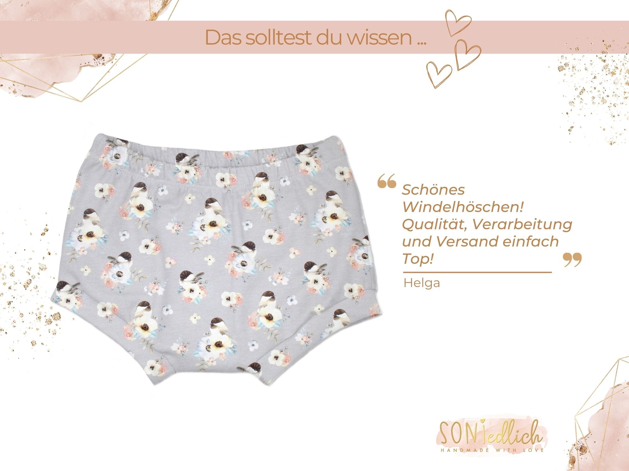 Bummie für Babys und Kinder „little birds, grau“ Bewertung