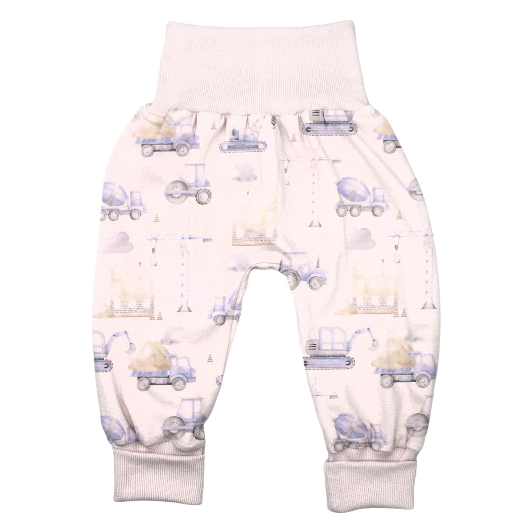 Lange Pumphose für Babys und Kinder „Baustelle pastell“