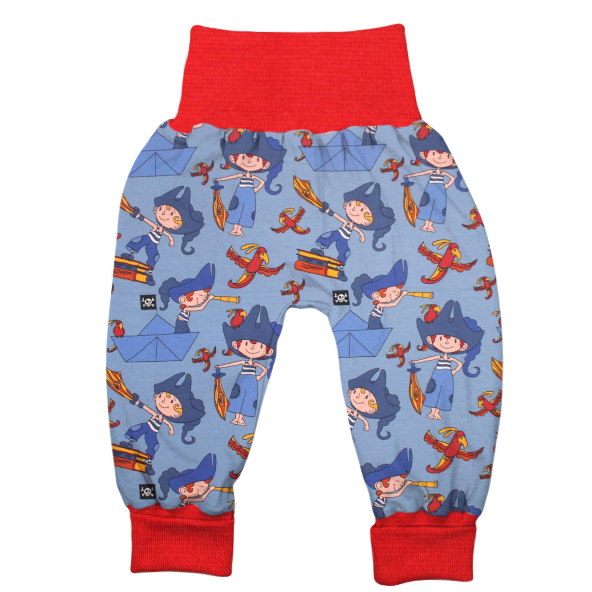 Lange Pumphose für Babys und Kinder „Papierschiffpiraten“