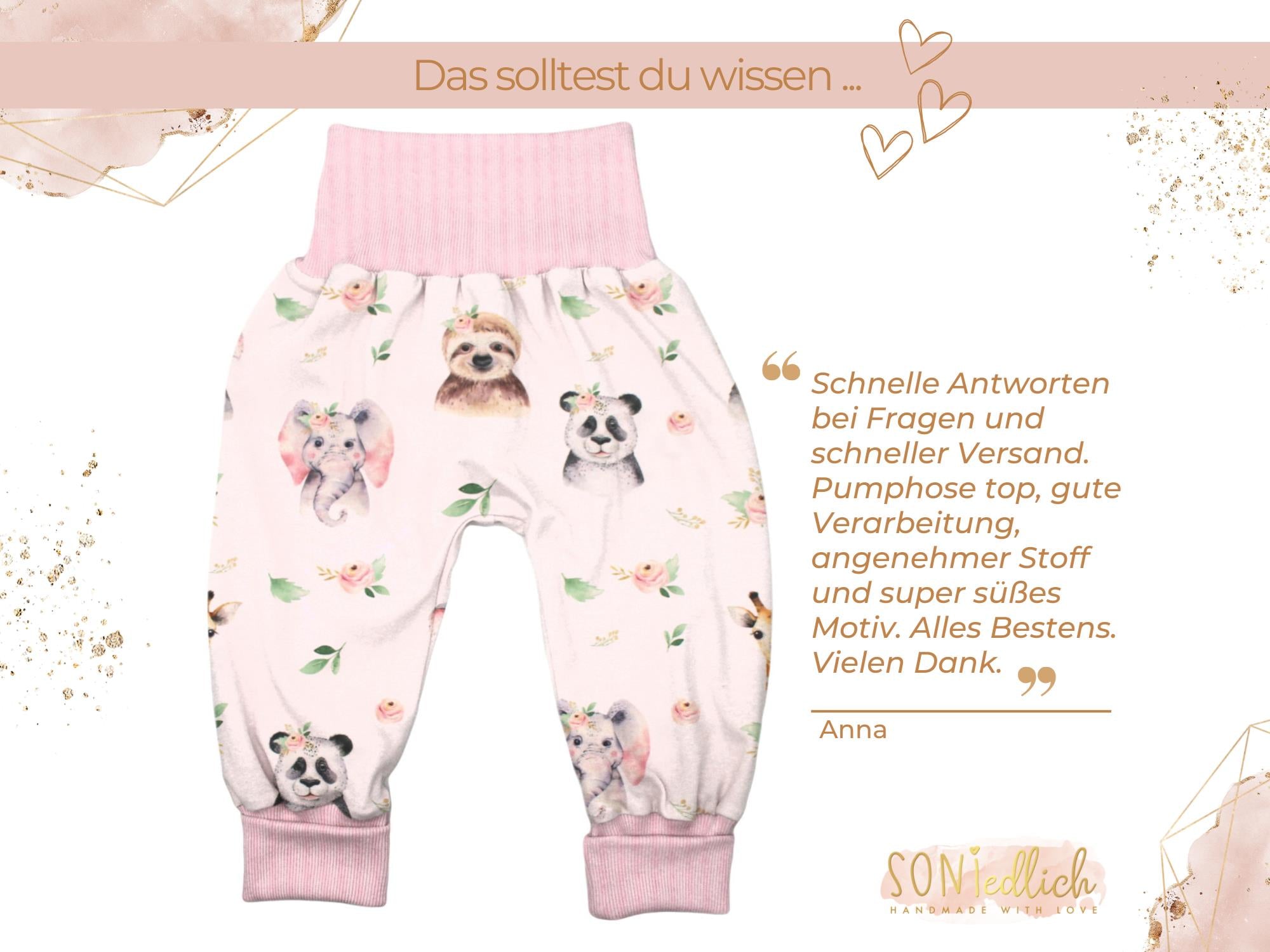 Lange Pumphose für Babys und Kinder „Boho Tiere“ Bewertung