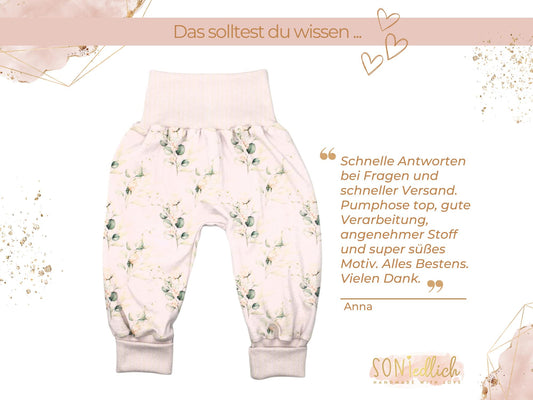 Lange Pumphose für Babys und Kinder „Eukalyptus“ Bewertung
