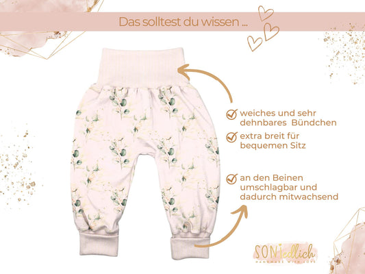 Lange Pumphose für Babys und Kinder „Eukalyptus“ Merkmale