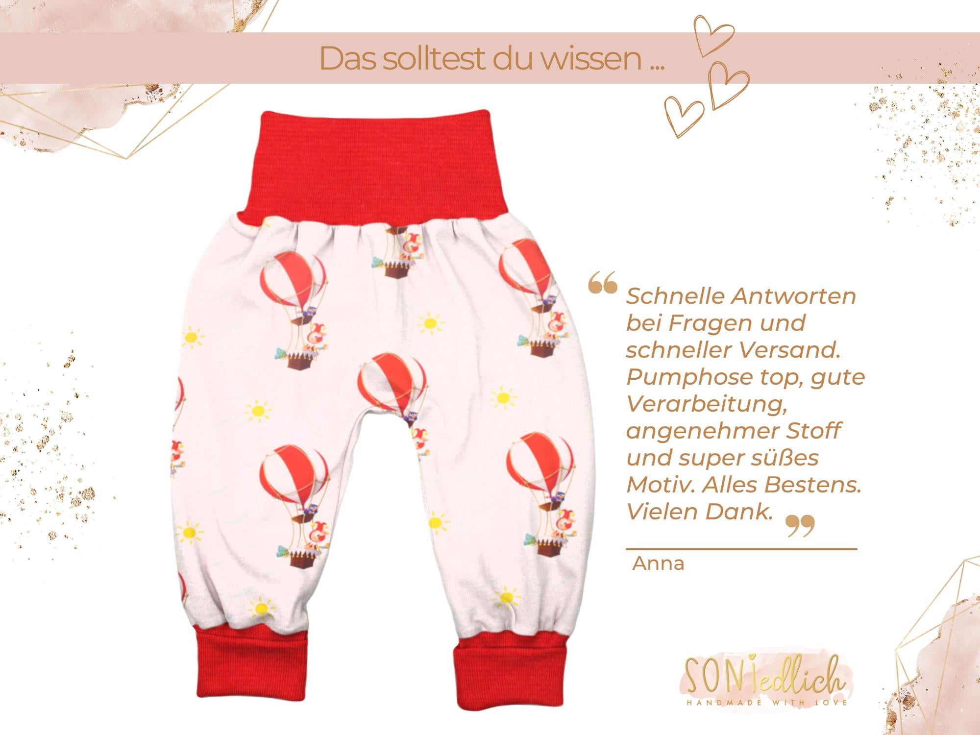 Lange Pumphose für Babys und Kinder „Heißluftballons“ Bewertung