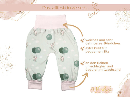 Lange Pumphose für Babys und Kinder „Luftballonhase“ Merkmale