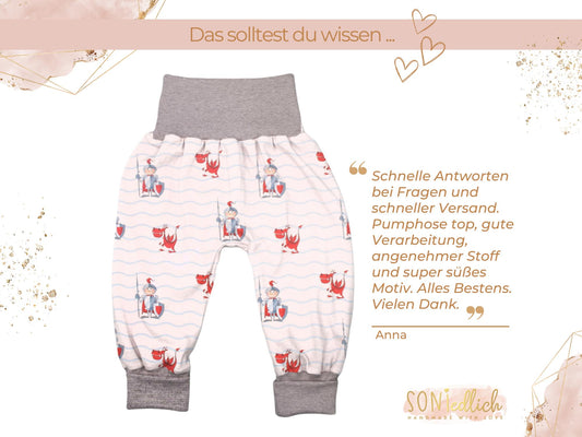 Lange Pumphose für Babys und Kinder „Ritter weiß“ Bewertung