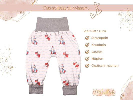 Lange Pumphose für Babys und Kinder „Ritter weiß“ Beschreibung 1