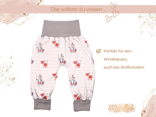 Lange Pumphose für Babys und Kinder „Ritter weiß“ Beschreibung 2