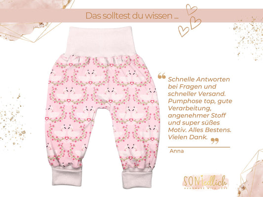 Lange Pumphose für Babys und Kinder „Schwäne“ Bewertung