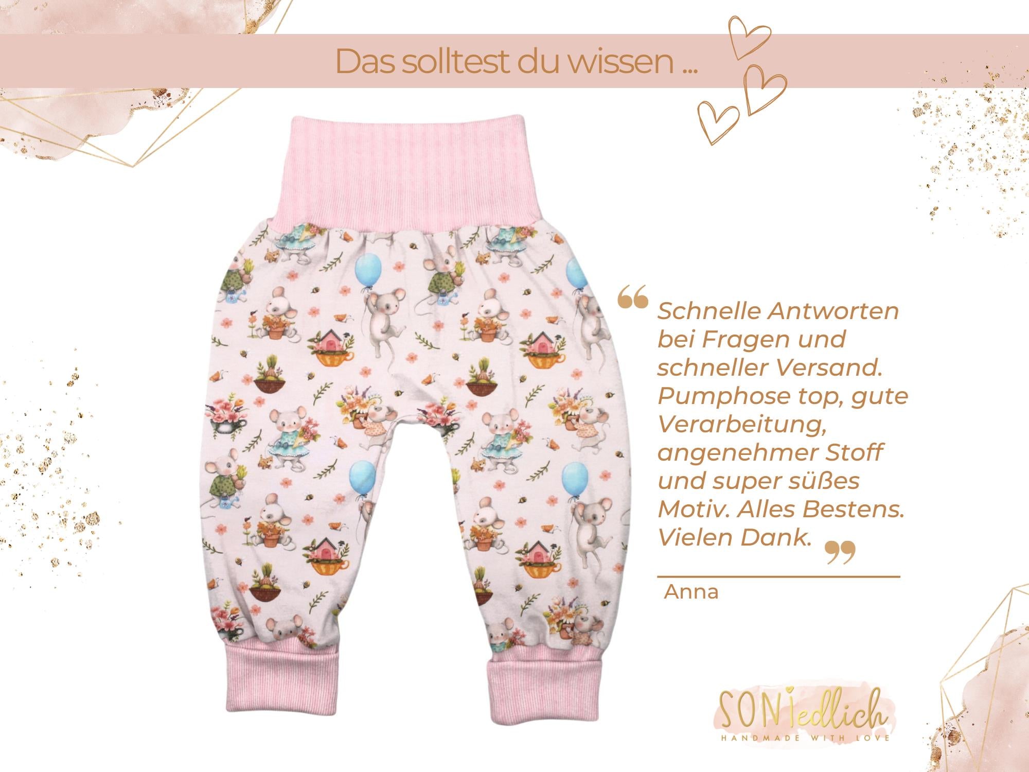 Lange Pumphose für Babys und Kinder "sweet garden“ Bewertung