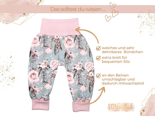 Lange Pumphose für Babys und Kinder „sweet key“ Merkmale