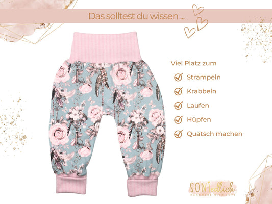 Lange Pumphose für Babys und Kinder „sweet key“ Beschreibung 1