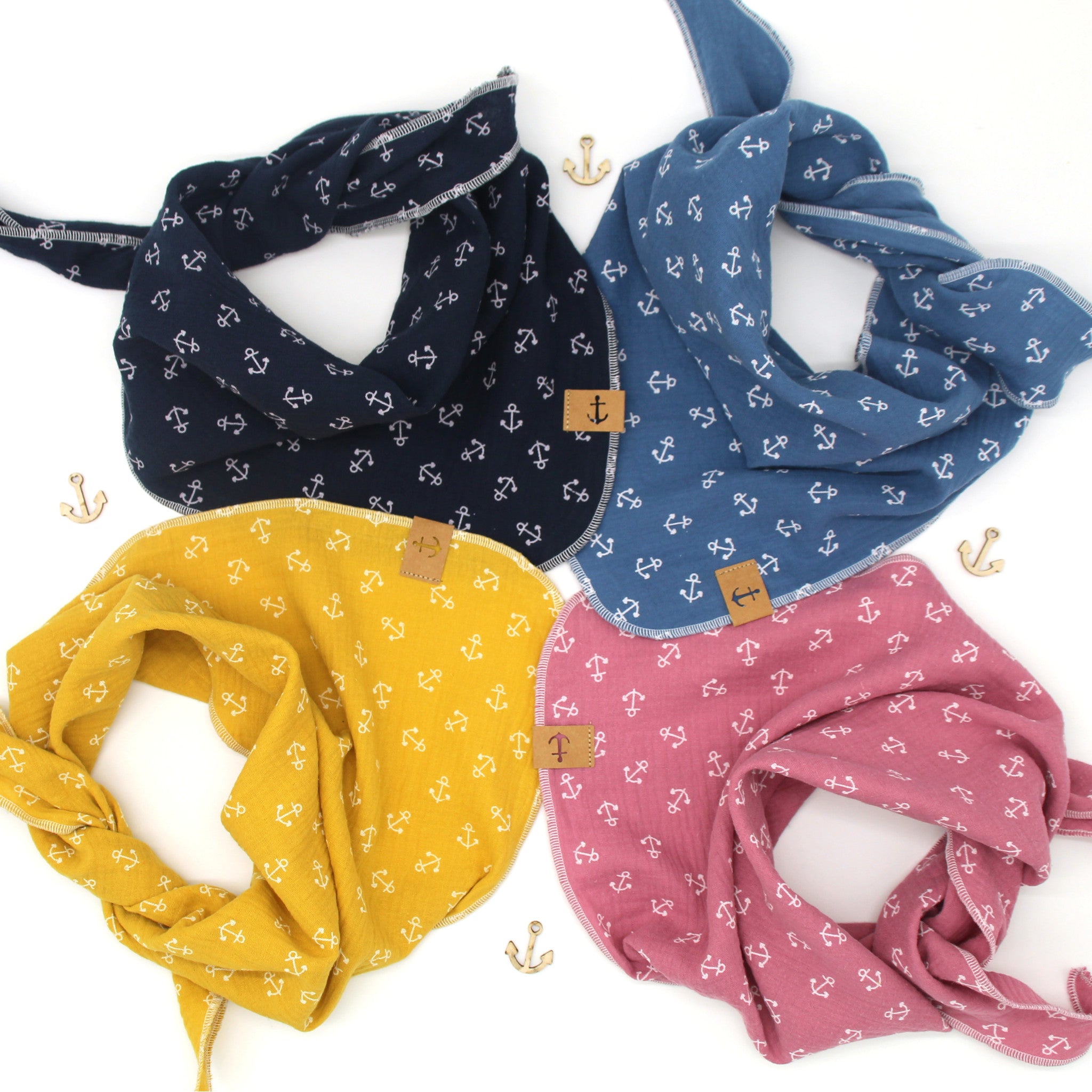 Musselintuch für Kinder "Anker"