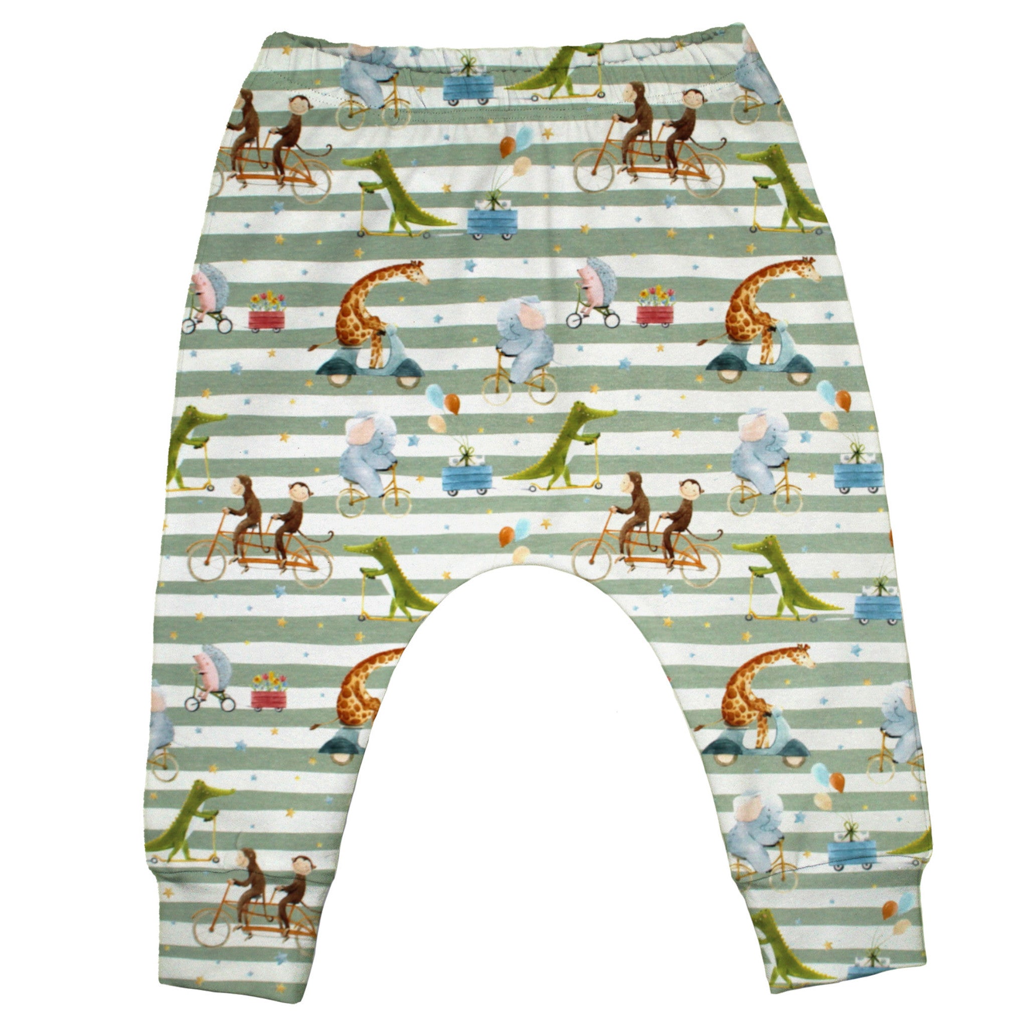 Slim Harem Pants für Babys und Kinder „Tierausflug“
