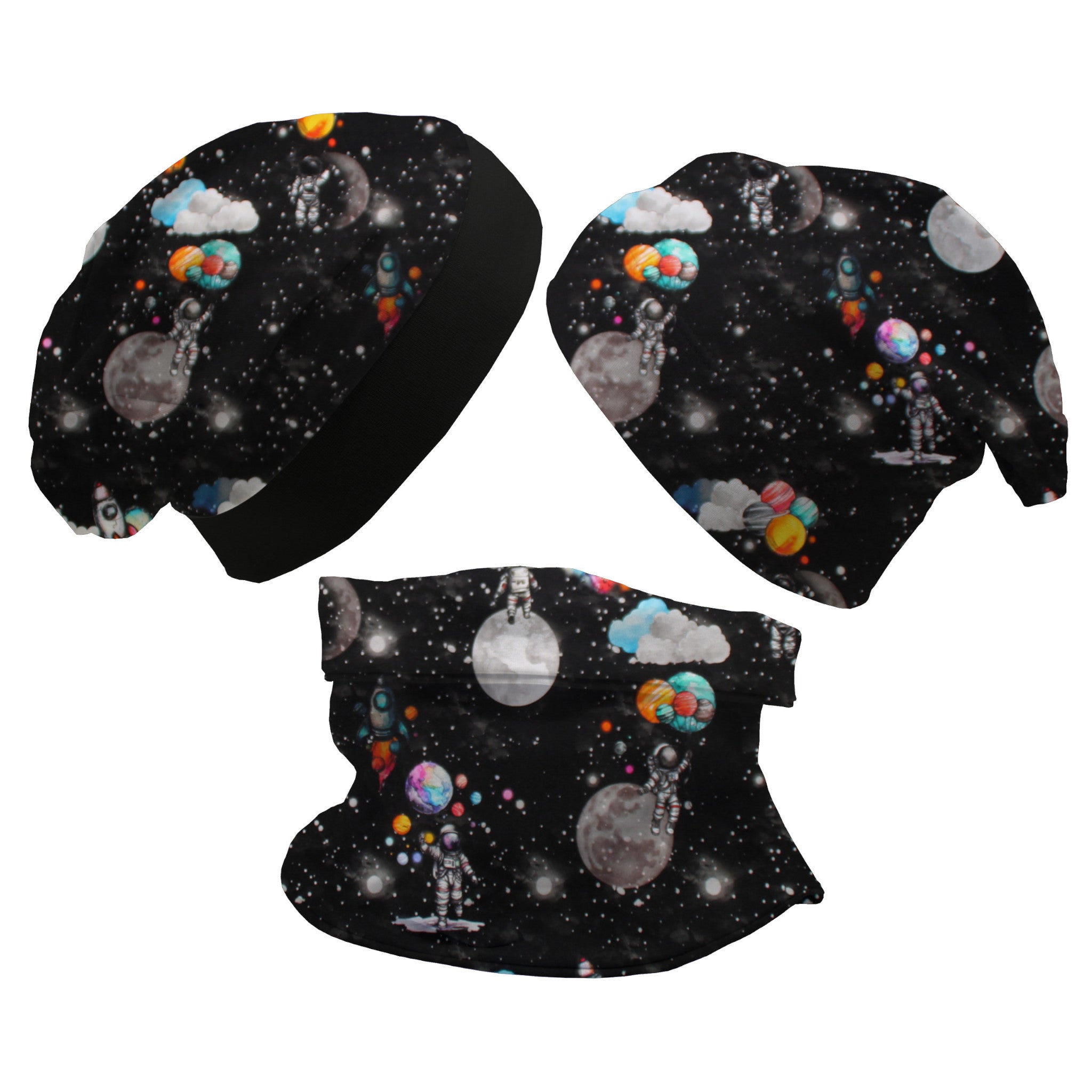 Beanie und Loop Set für Babys und Kinder „Astronaut“