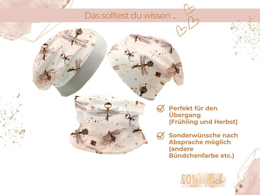 Beanie und Loop Set für Babys und Kinder "magic keys" Beschreibung