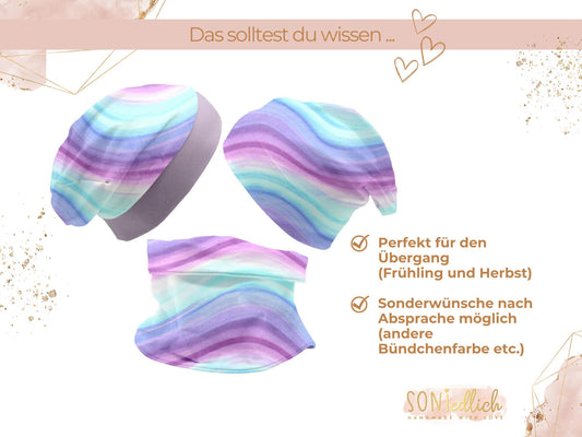 Beanie und Loop Set für Babys und Kinder "marshmallow" Beschreibung
