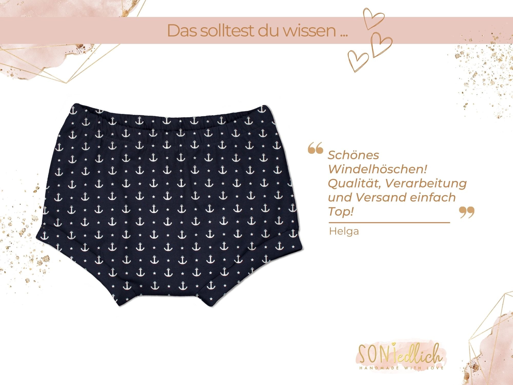 Bummie für Babys und Kinder „Anker, marine“ Bewertung