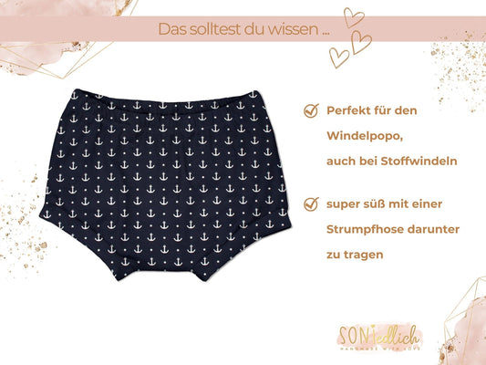 Bummie für Babys und Kinder „Anker, marine“ Beschreibung1