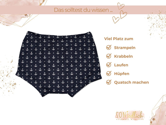 Bummie für Babys und Kinder „Anker, marine“ Beschreibung2