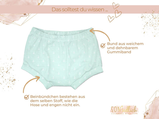 Bummie für Babys und Kinder „Anker, mint“ Details