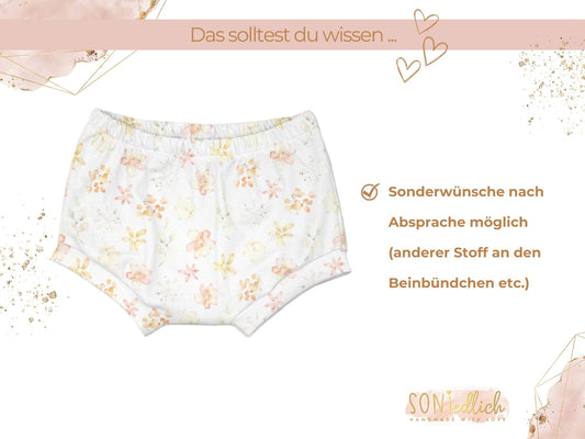 Bummie für Babys und Kinder "aquarell flowers" Sonderwünsche