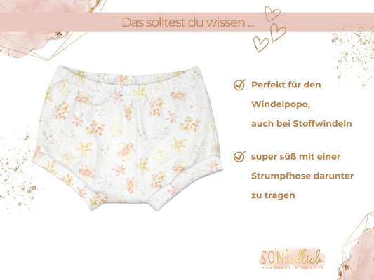 Bummie für Babys und Kinder "aquarell flowers" Beschreibung1