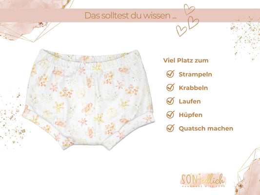 Bummie für Babys und Kinder "aquarell flowers" Beschreibung2