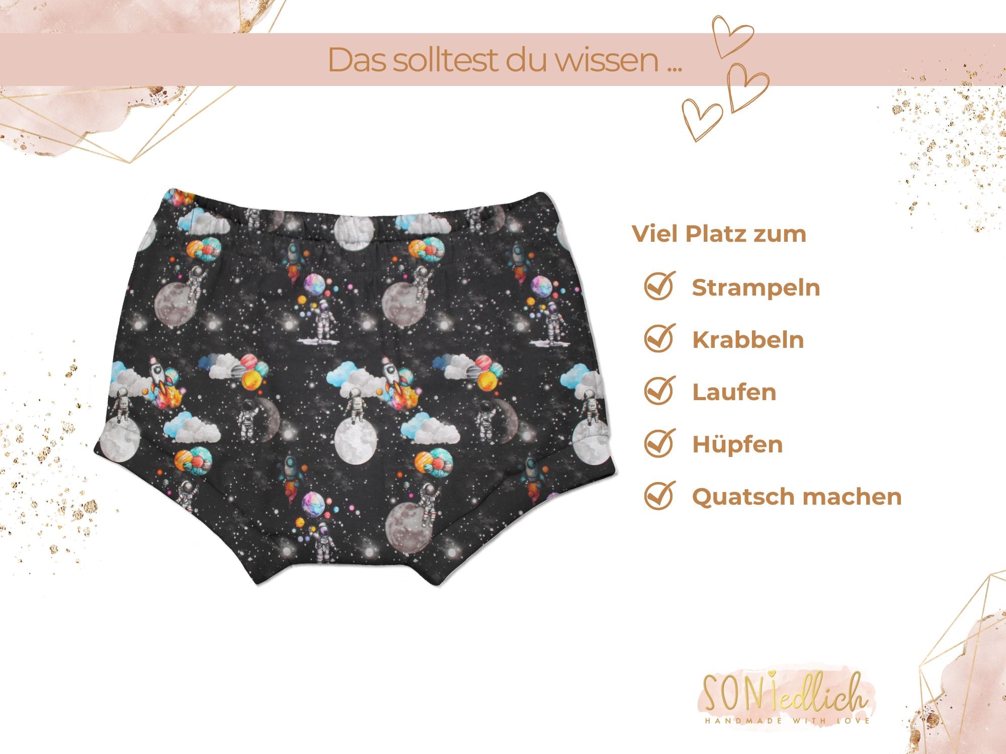 Bummie für Babys und Kinder „Astronaut“ Beschreibung 1