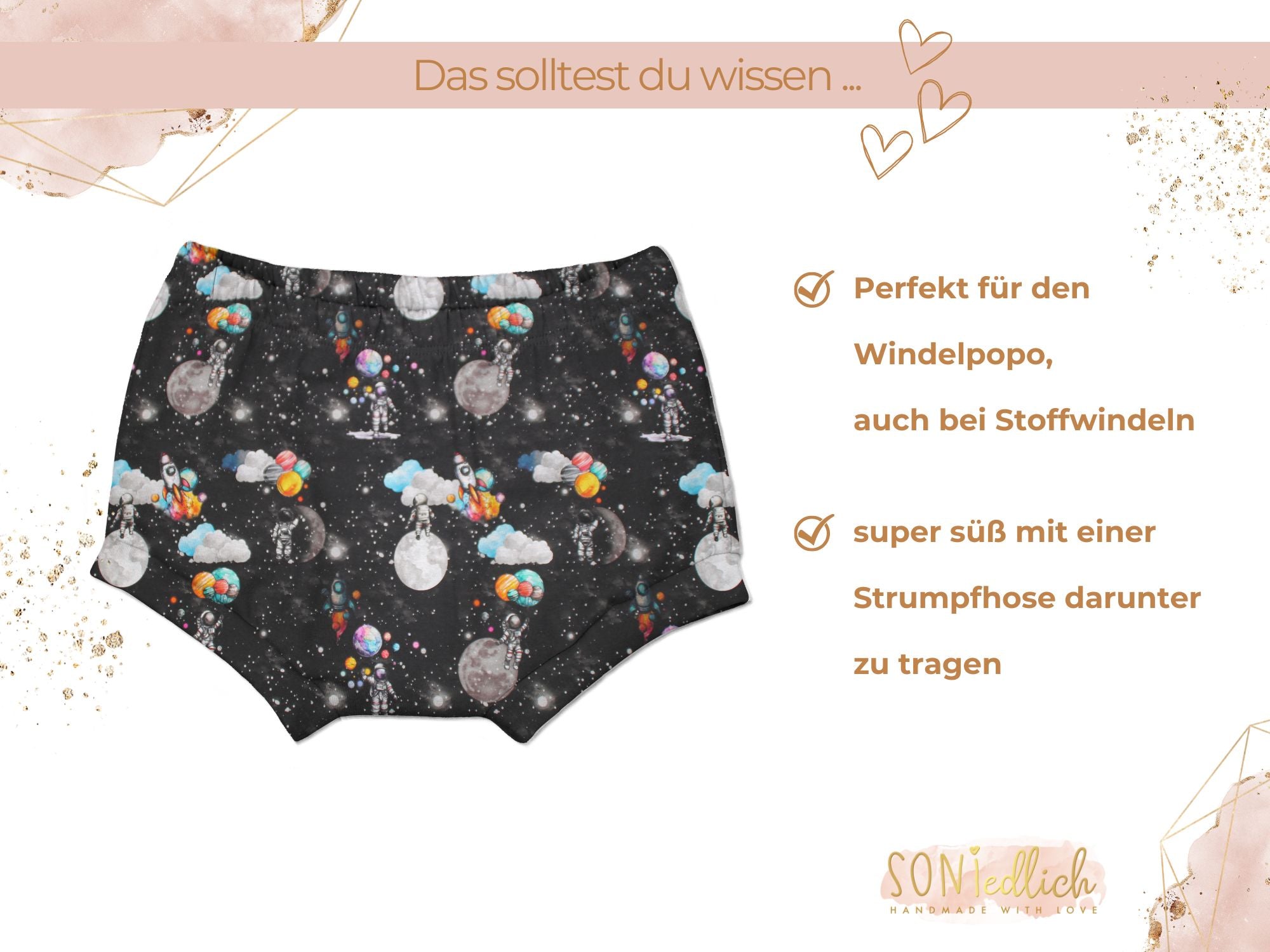 Bummie für Babys und Kinder „Astronaut“ Beschreibung 2