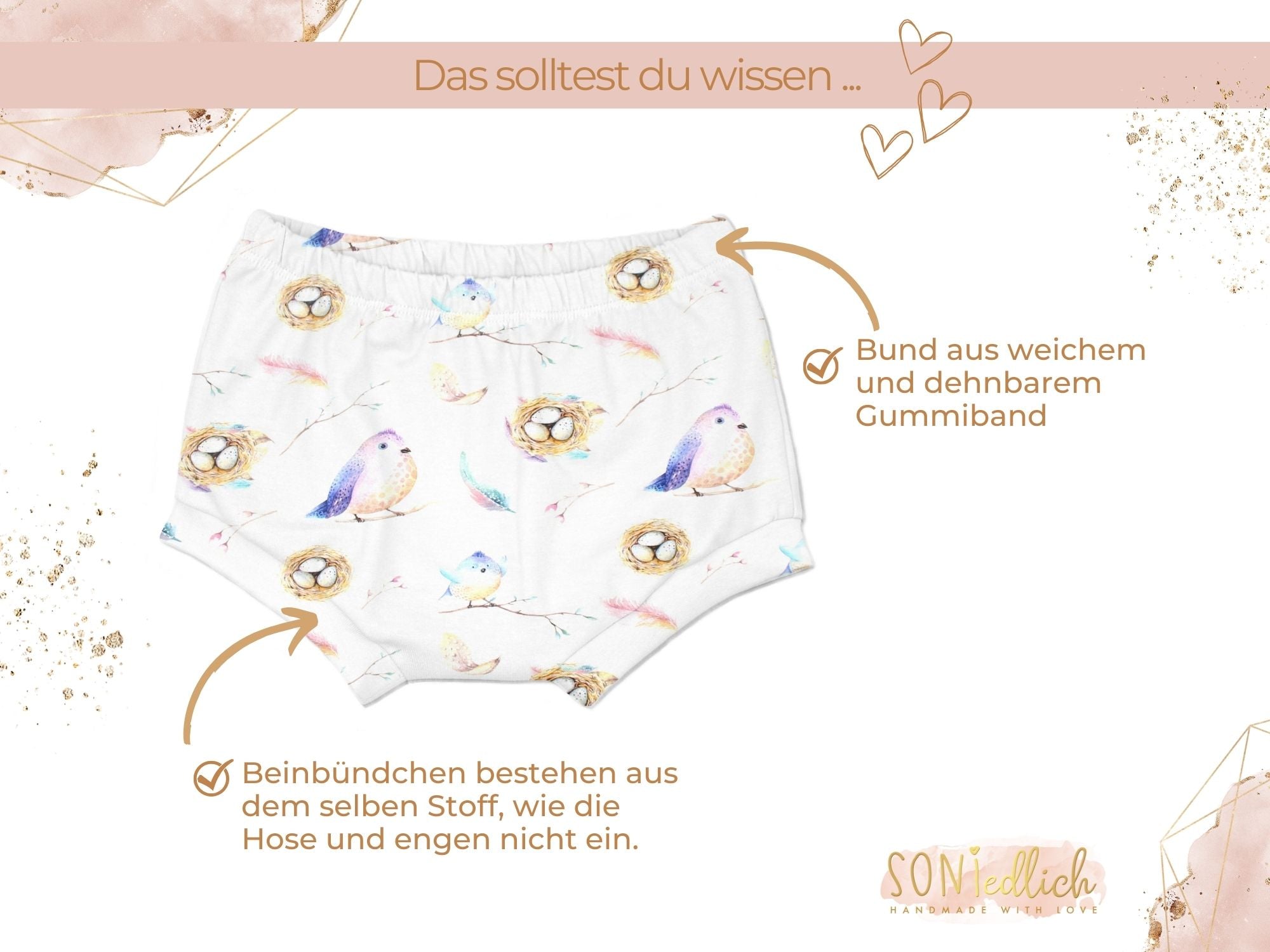 Bummie für Babys und Kinder „baby bird“ Details