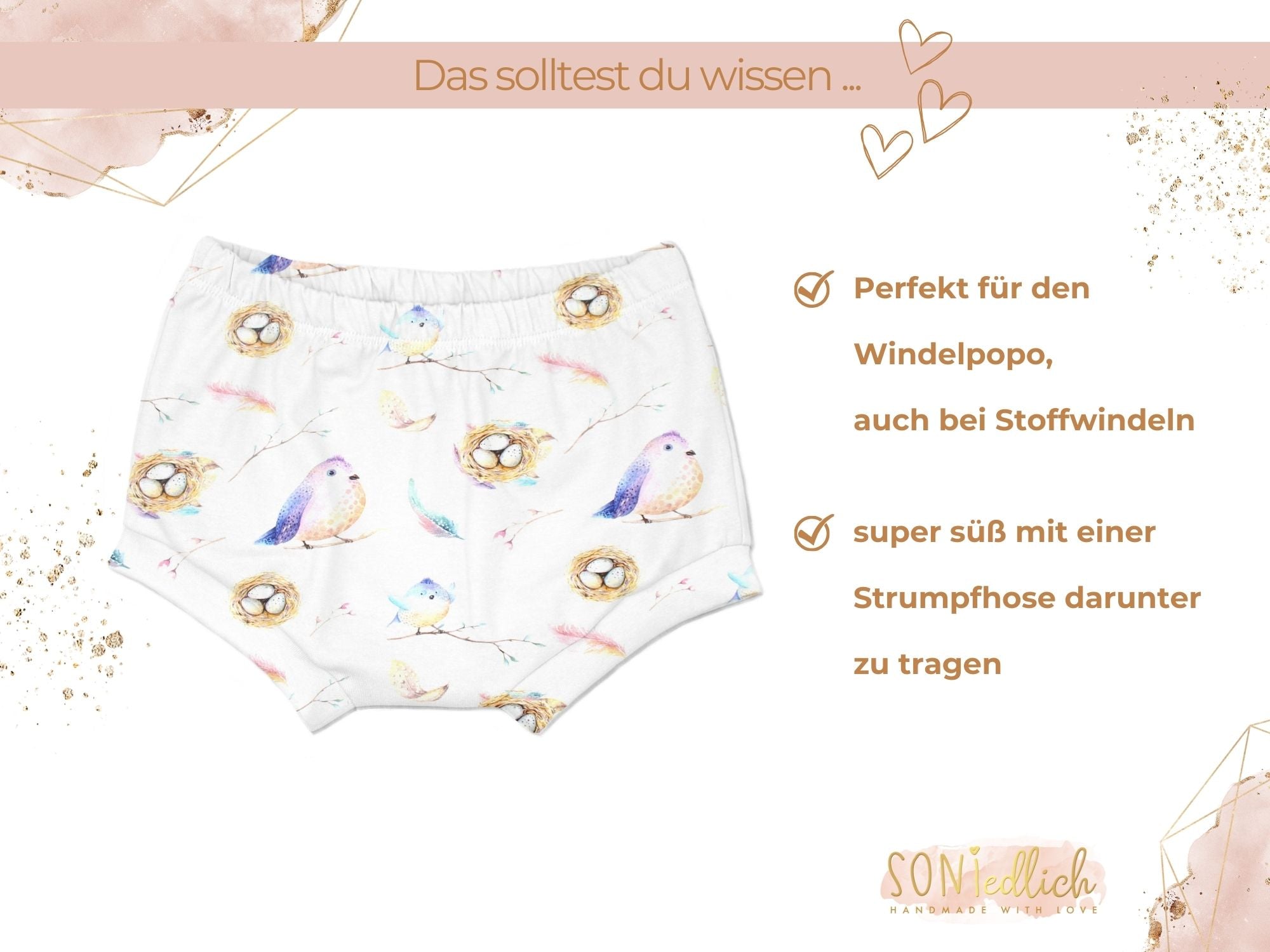 Bummie für Babys und Kinder „baby bird“ Beschreibung2Bummie für Babys und Kinder „baby bird“ Beschreibung1