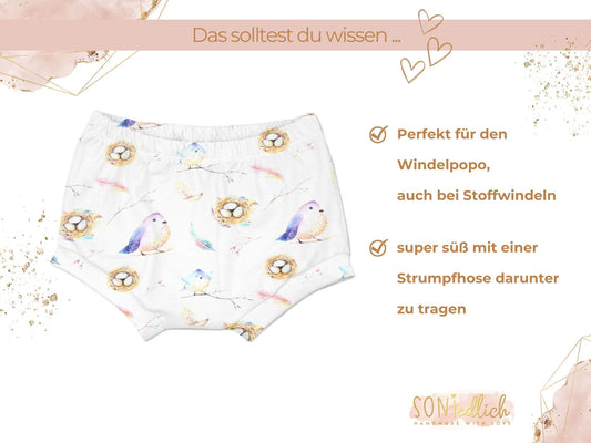 Bummie für Babys und Kinder „baby bird“ Beschreibung2Bummie für Babys und Kinder „baby bird“ Beschreibung1