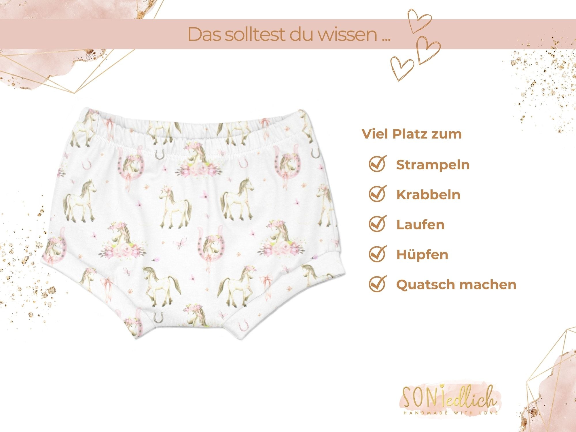 Bummie für Babys und Kinder „Boho Pferde“ Beschreibung2