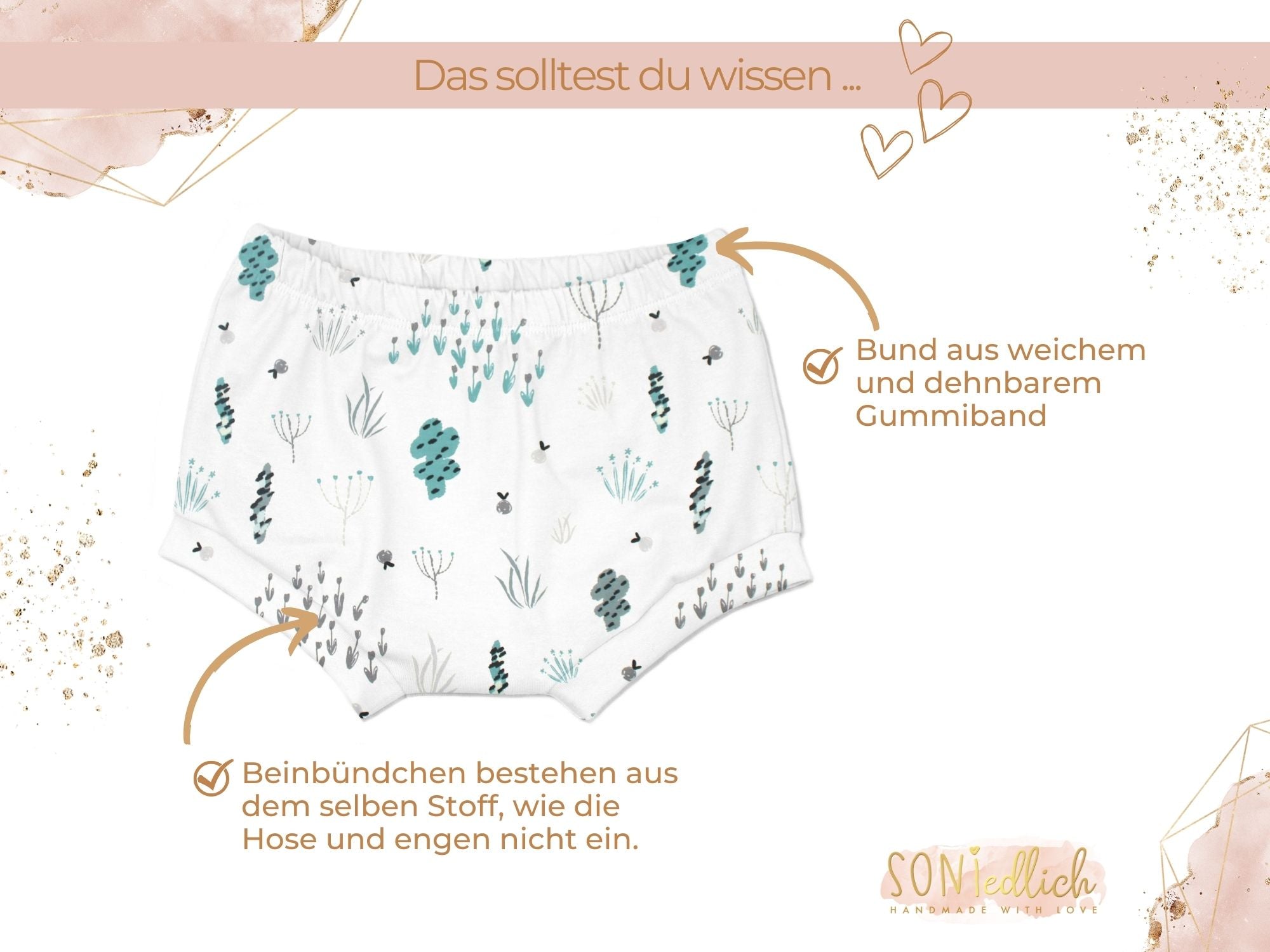 Bummie für Babys und Kinder „bushes“ Details