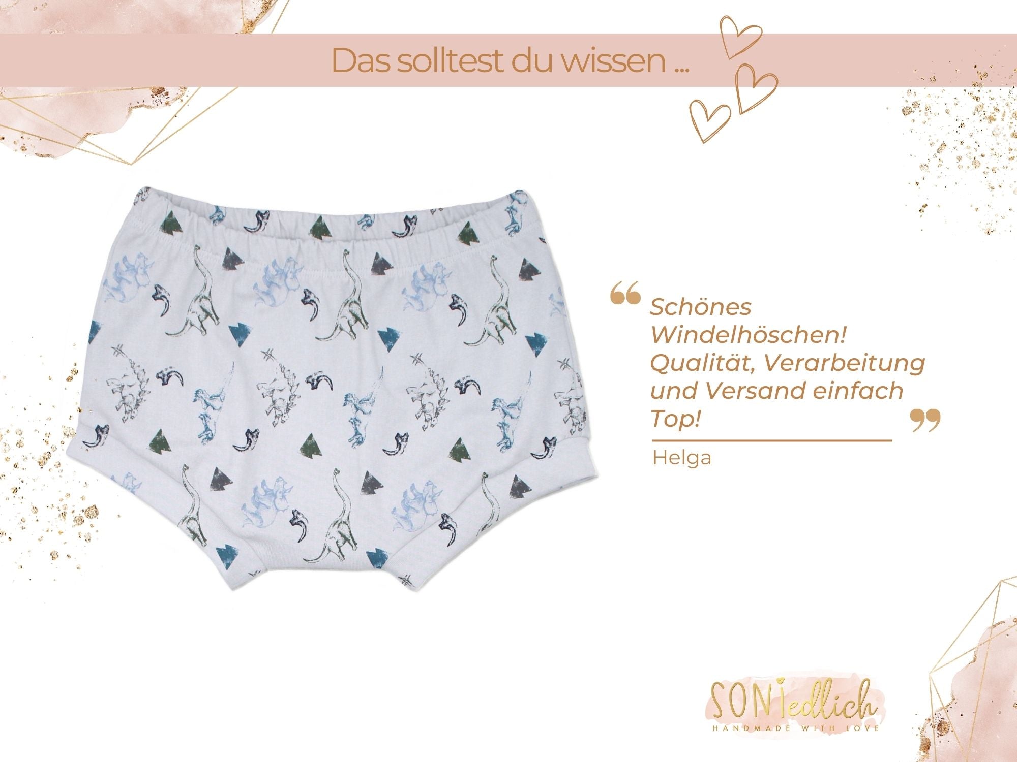 Bummie für Babys und Kinder „Dinos hellgrau“ Bewertung