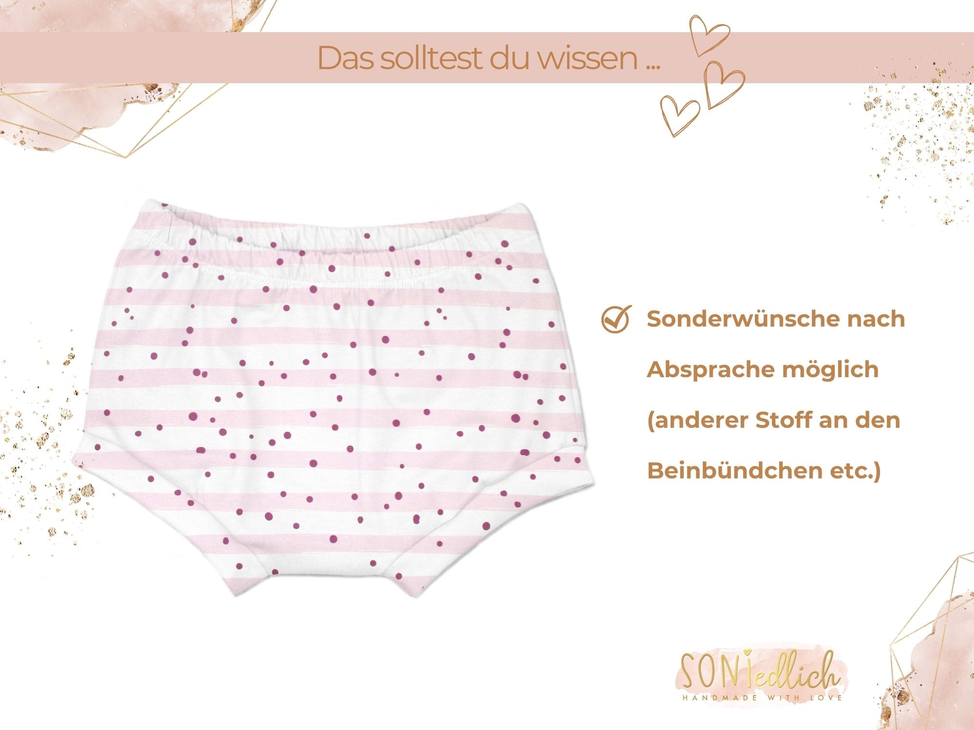 Bummie für Babys und Kinder „dotties and stripes“ Sonderwünsche