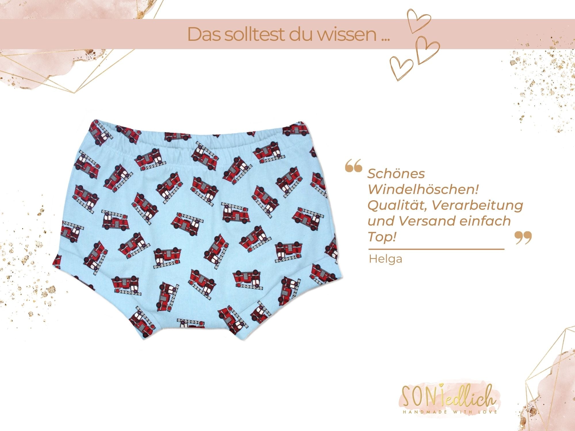 Bummie für Babys und Kinder „Drehleiter hellblau“ Bewertung