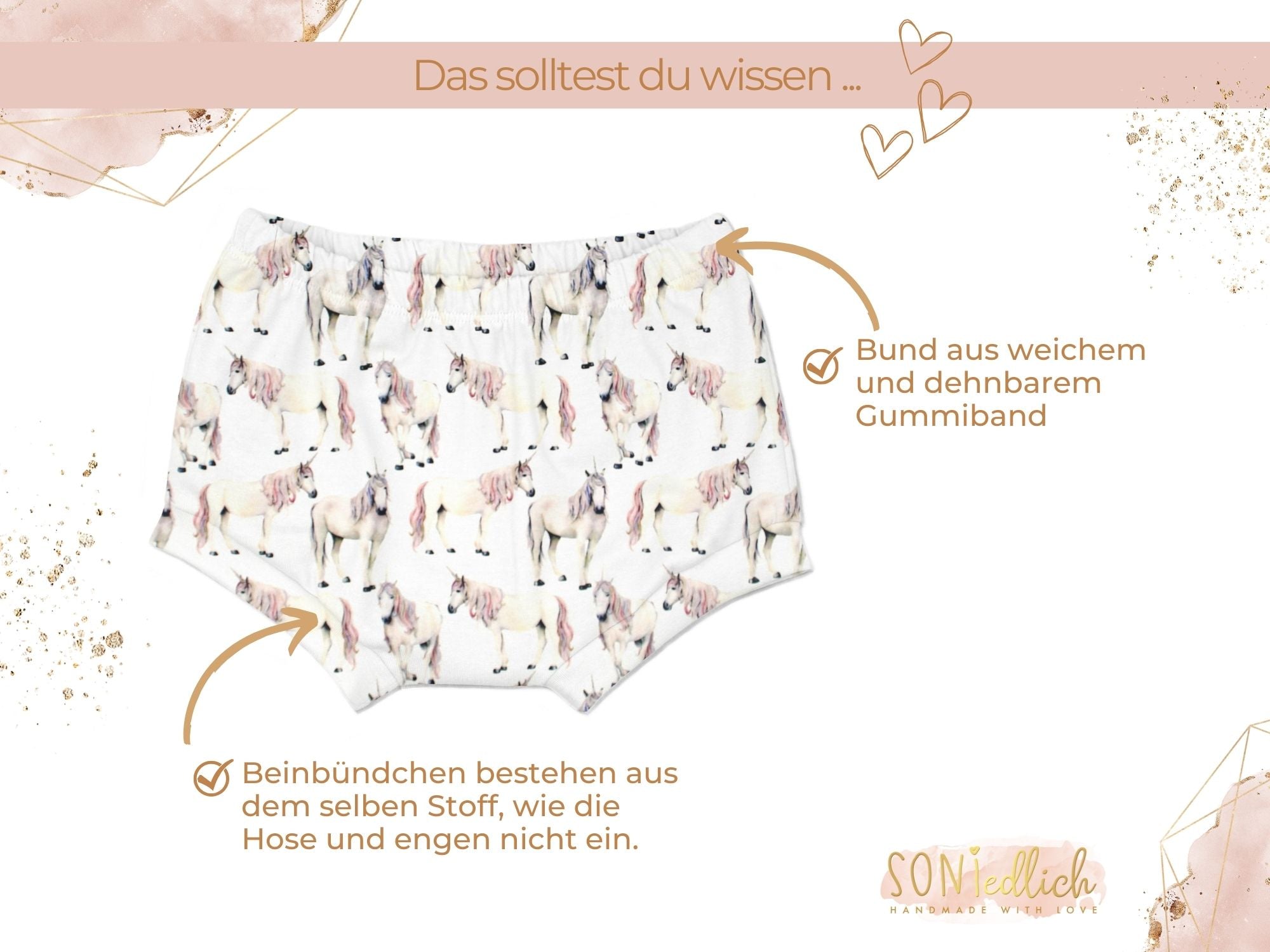 Bummie für Babys und Kinder „Einhorn“ Details