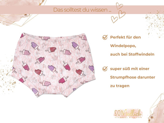 Bummie für Babys und Kinder „Eis am Stiel glitzer“ Beschreibung1