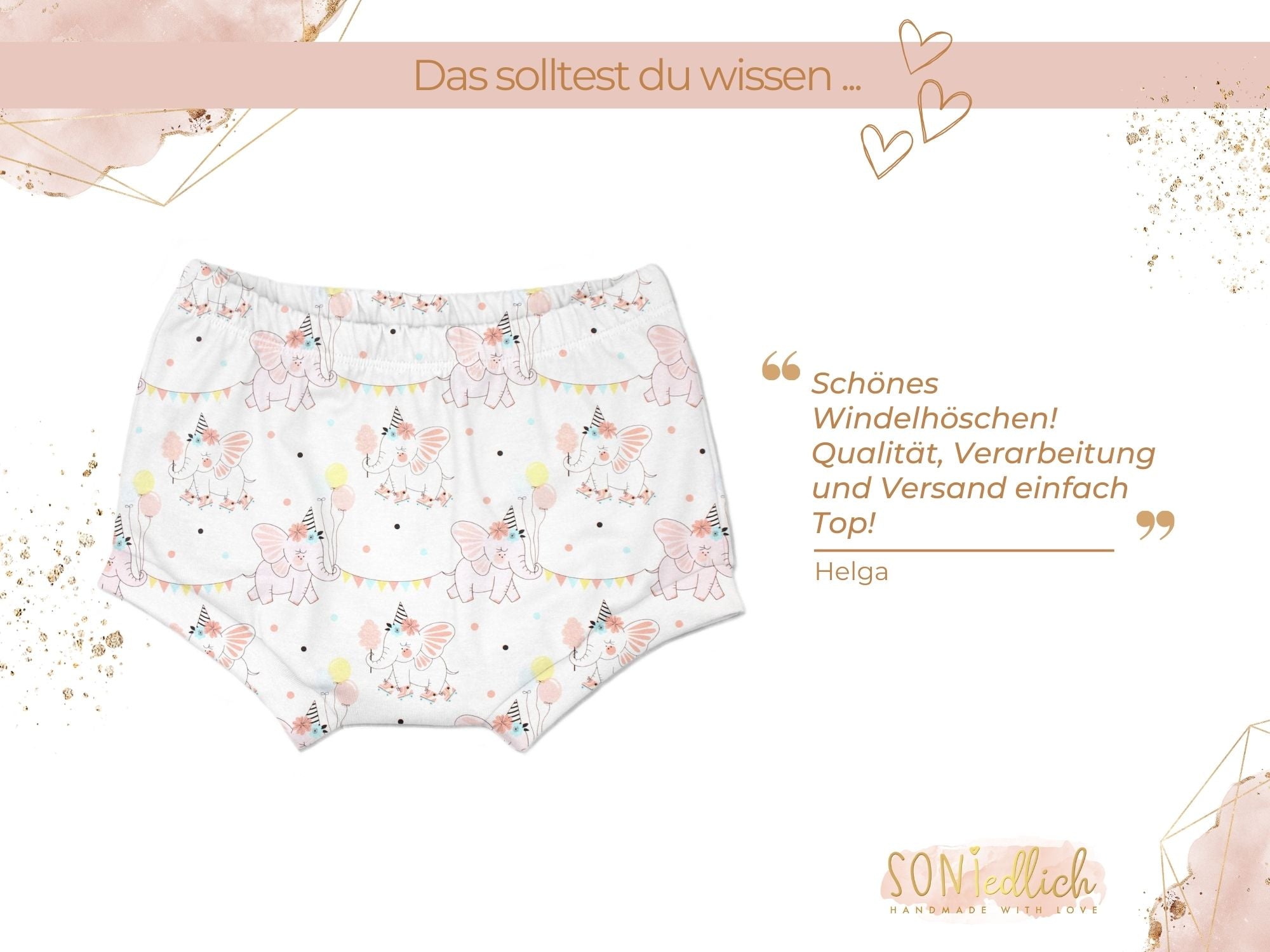 Bummie für Babys und Kinder „Elefanten Geburtstag" Bewertung