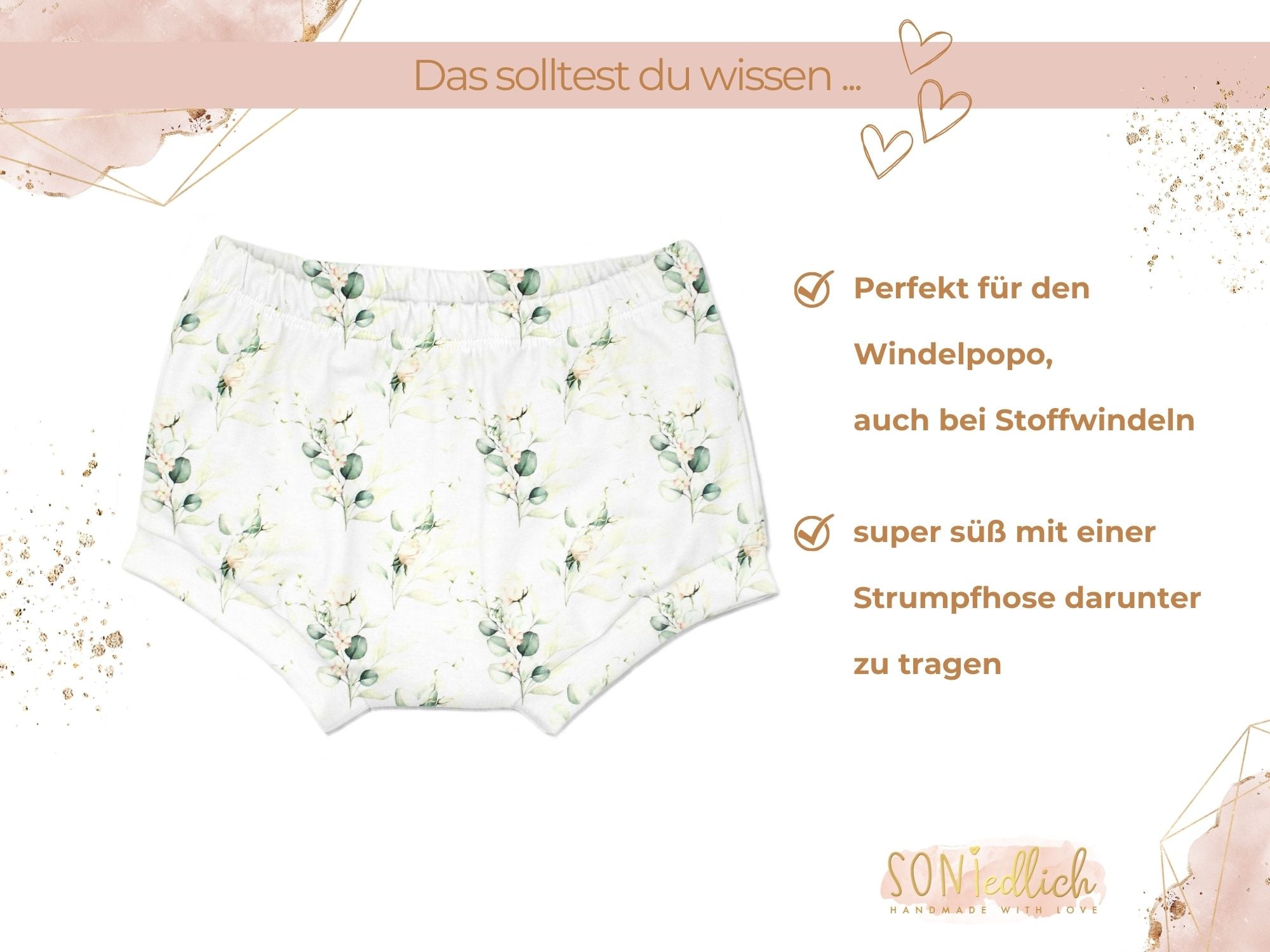 Bummie für Babys und Kinder „Eukalyptus“ Beschreibung1