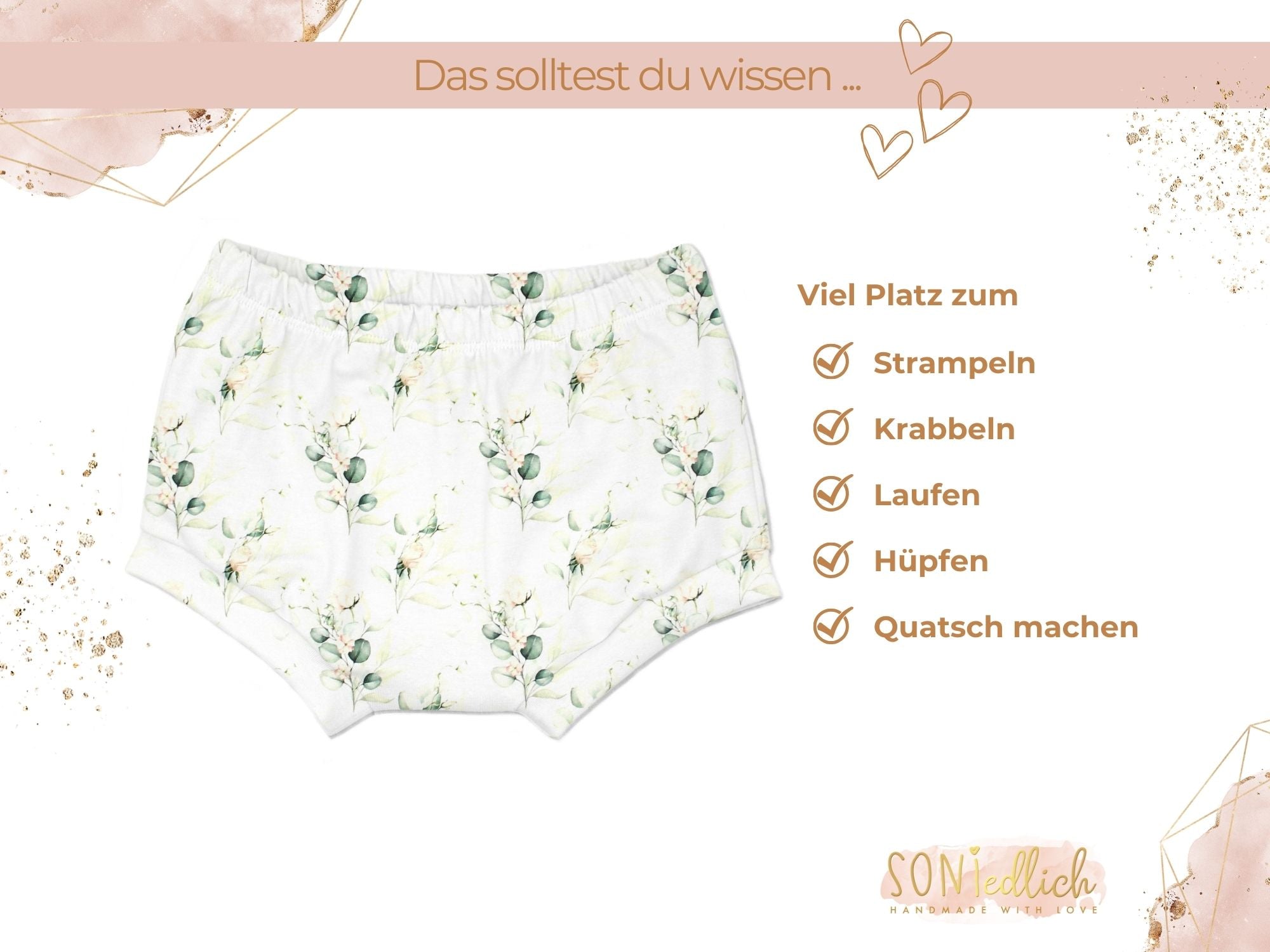 Bummie für Babys und Kinder „Eukalyptus“ Beschreibung2