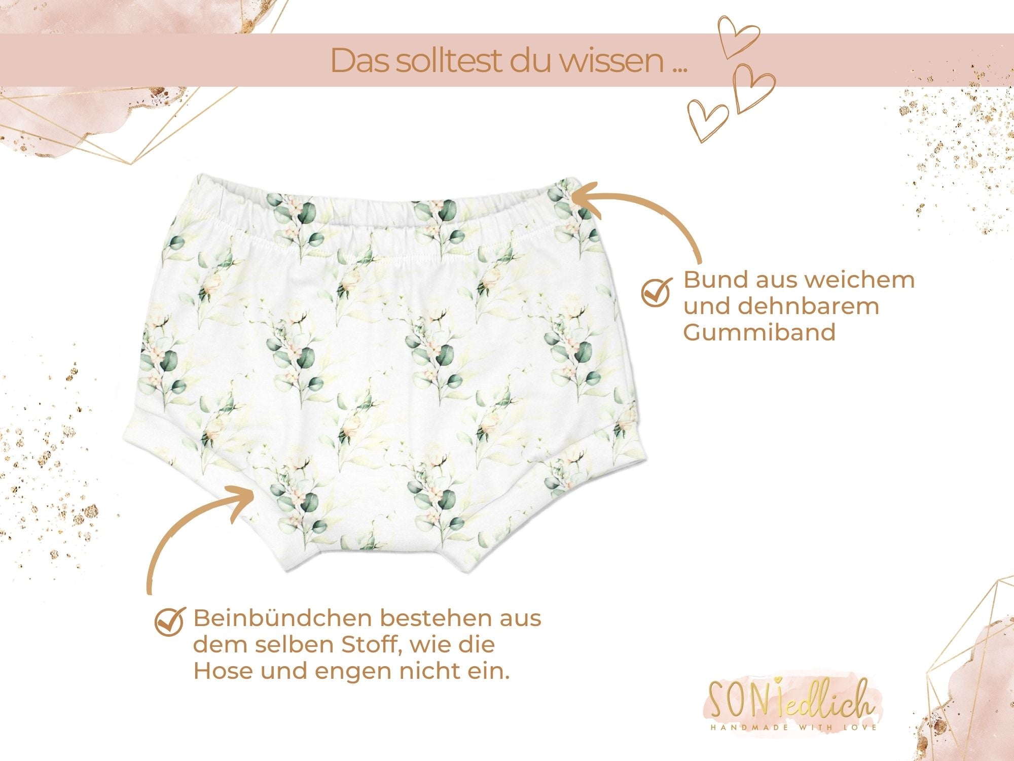 Bummie für Babys und Kinder „Eukalyptus“ Details