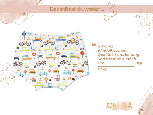 Bummie für Babys und Kinder „Fahrzeuge weiß“ Bewertung