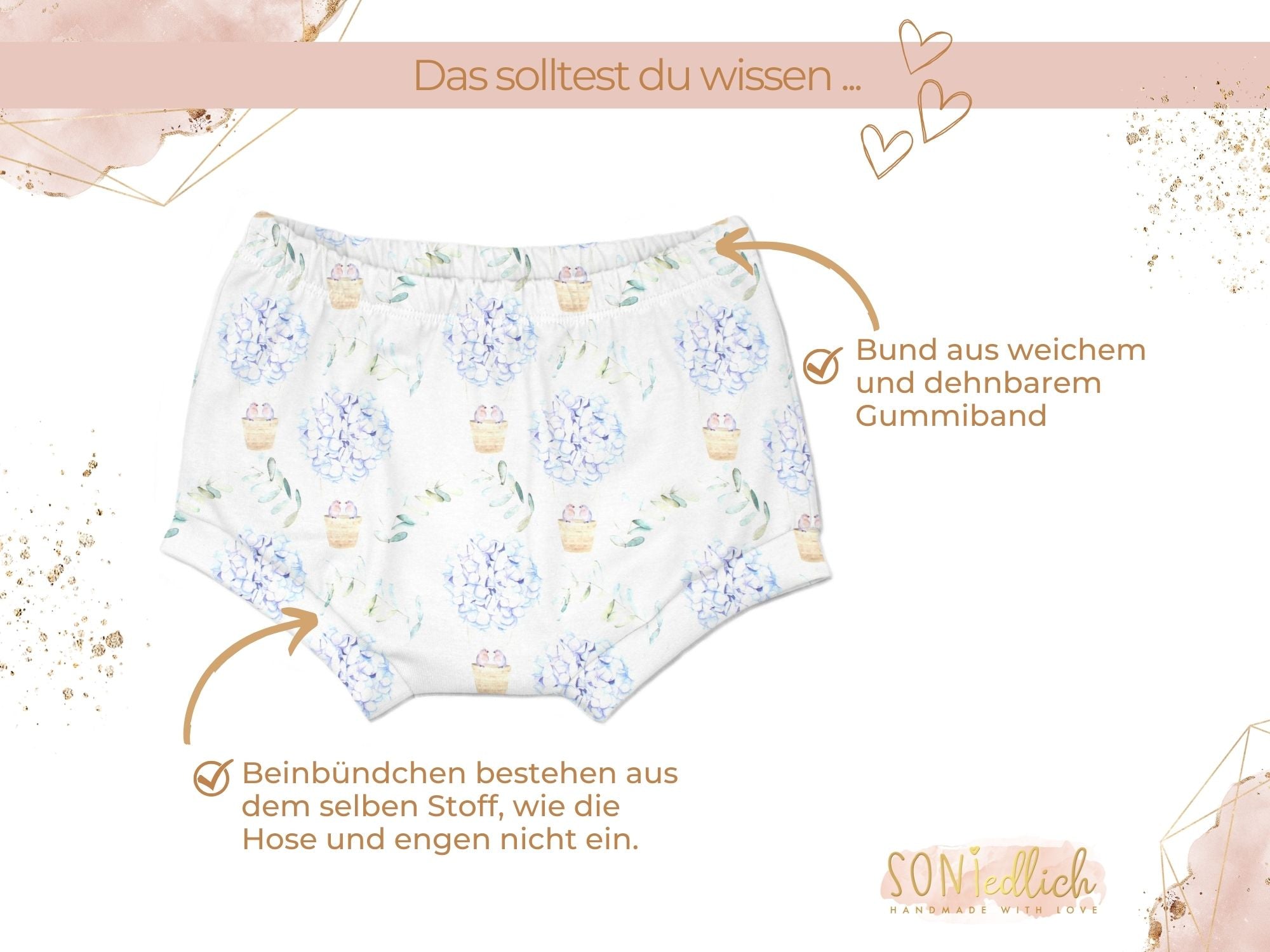 Bummie für Babys und Kinder „flowerballon“ Details