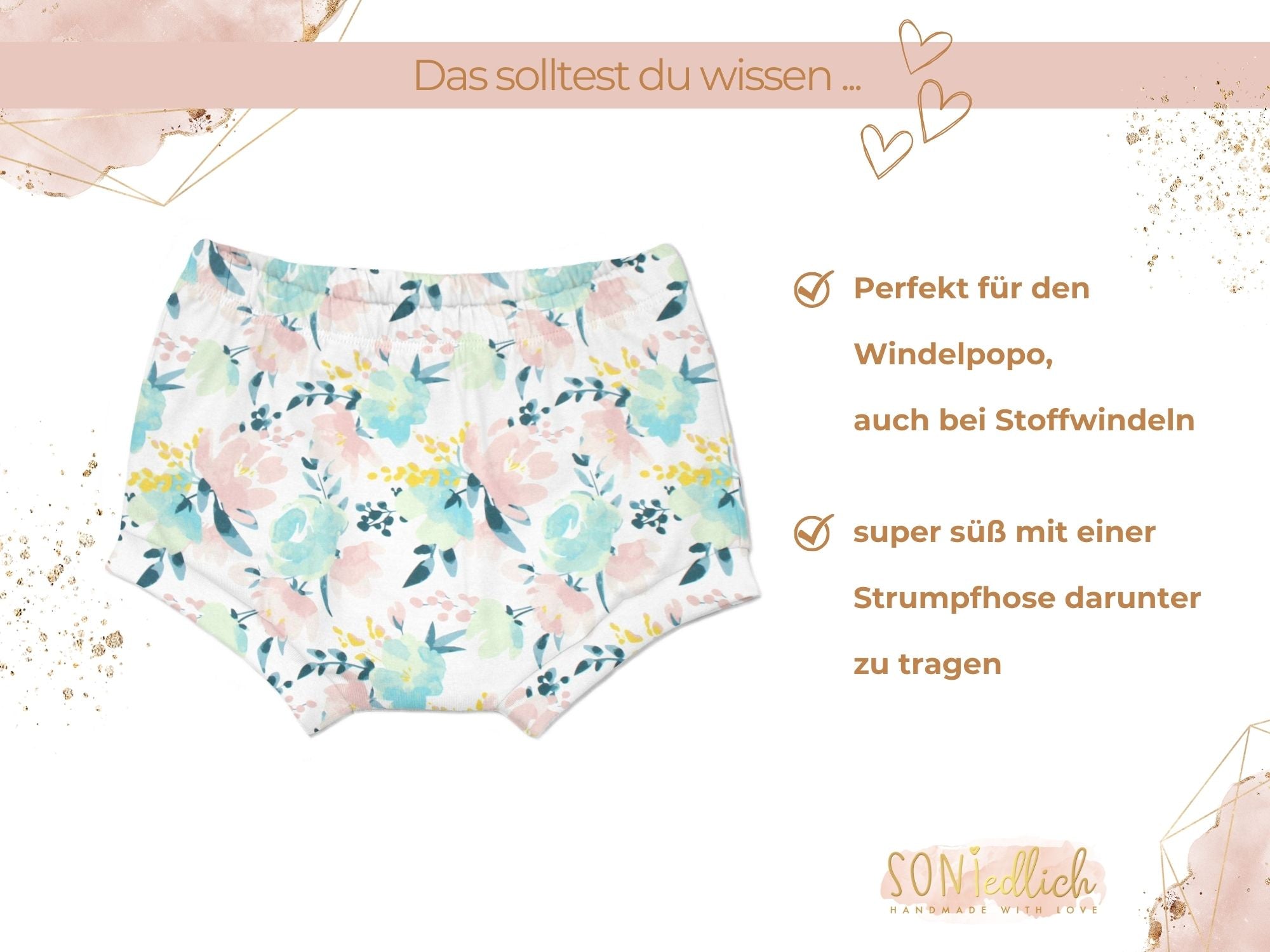 Bummie für Babys und Kinder „flowergarden“ Beschreibung1